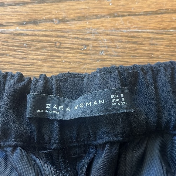 Zara Cropped Black Comfort Pants Size S - Picture 10 of 10